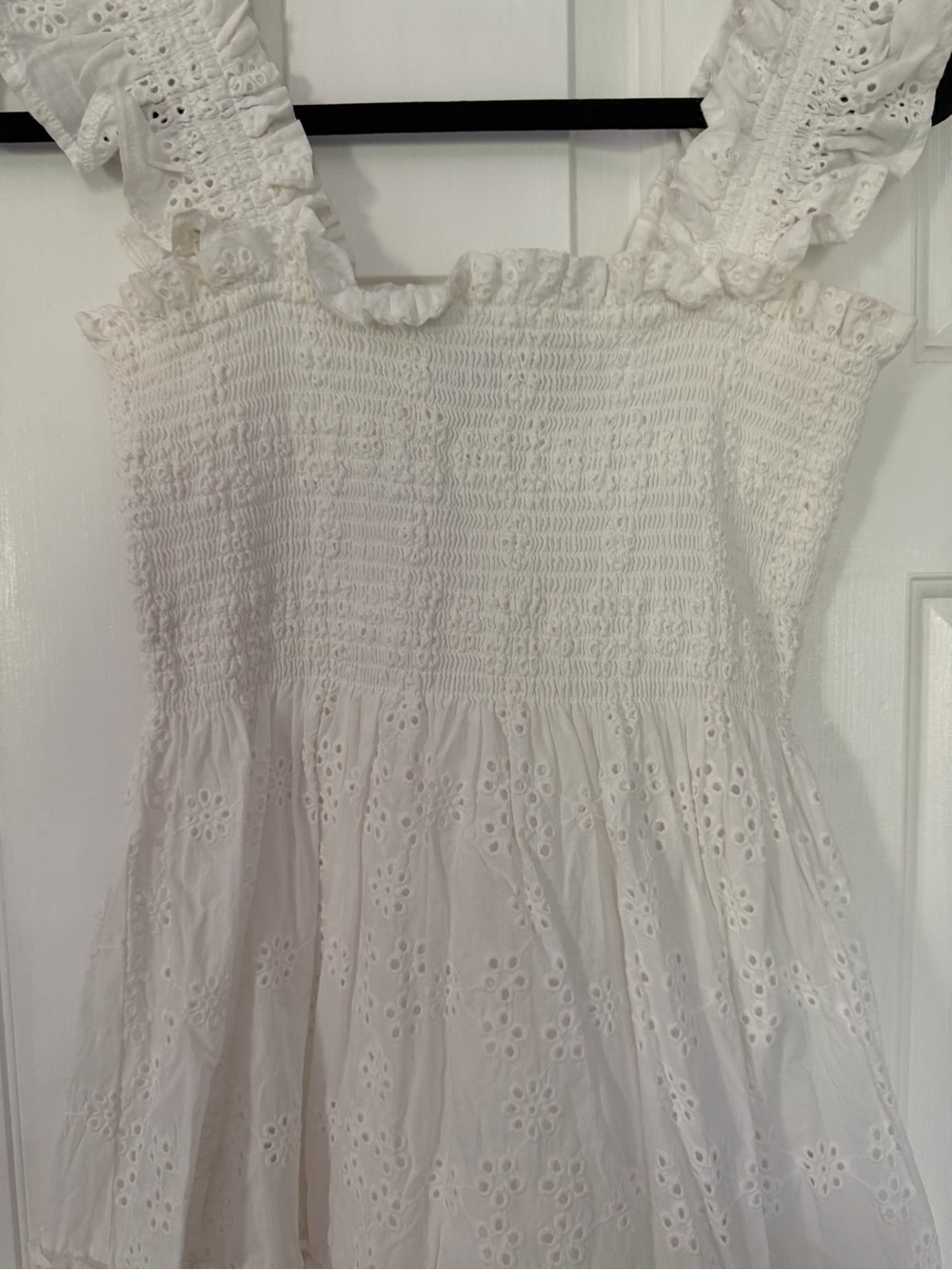 Hill House White Eyelet Nap Dress size M - Picture 5 of 6